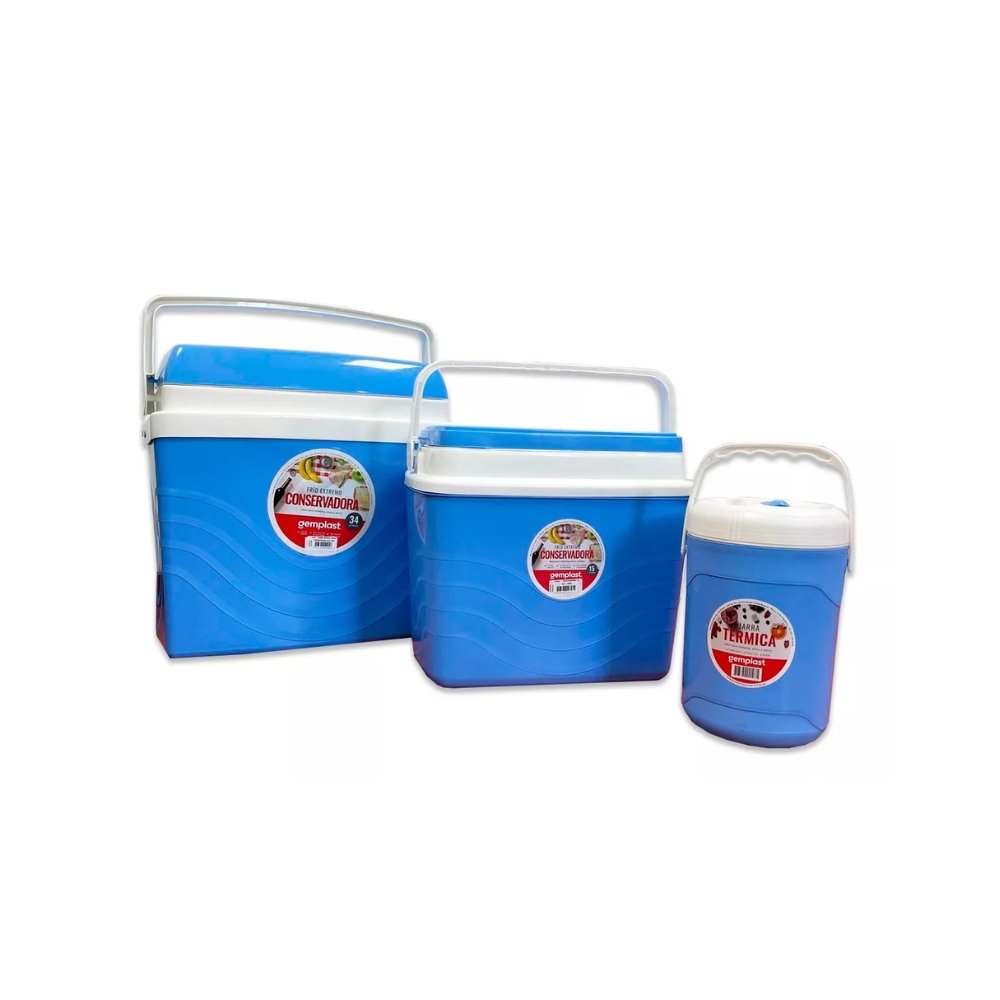 Combo Conservadora 34l + 15l + Bidón Térmico 2,7l Gemplast
