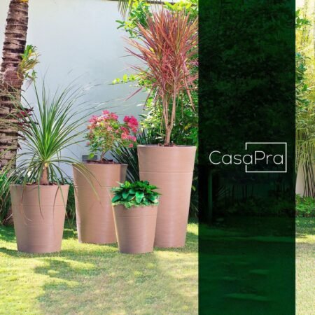 Maceta Rotomoldeada Plástica Turín Arenada Bosco N 80