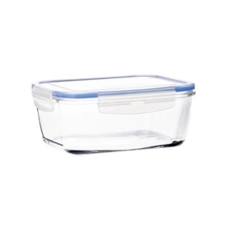 Contenedor Taper Hermético Vidrio Italiano Rectangular 1,5 Litros
