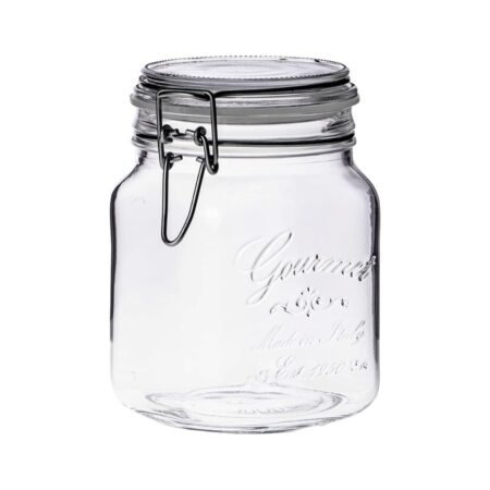 Frasco Gourmet Hermético Vidrio Italiano 1700ml Cierre Clip