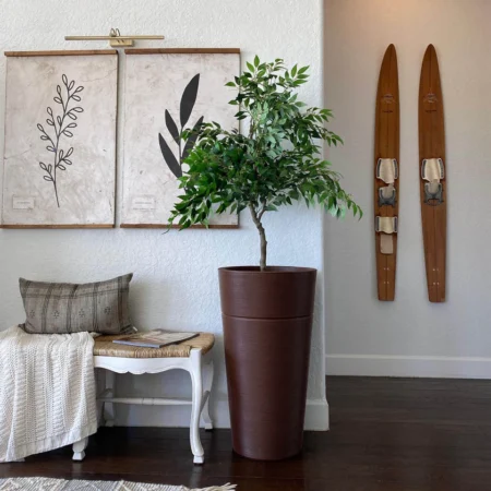 Maceta Rotomoldeada Plástica Turín Arenada Bosco N65