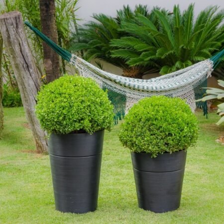 Maceta Rotomoldeada Plástica Turín Arenada Bosco N50