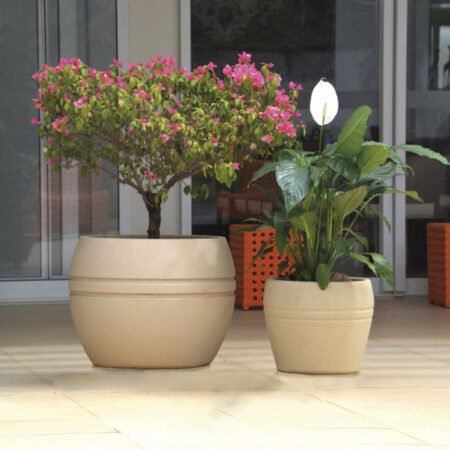 Maceta Rotomoldeada Plástica Pisa Bosco Arenada N50