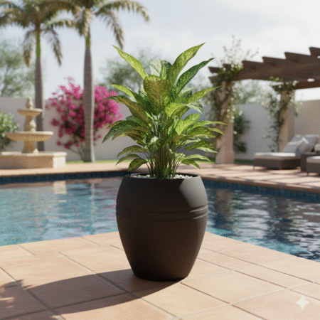 Maceta Rotomoldeada Plástica Pisa Bosco Arenada N80