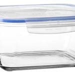 Contenedor Taper Hermético Vidrio Italiano Rectangular 3 Lts