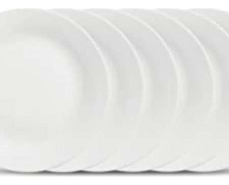 Set X6 Platos Postre Redondo 19 Cm - Vidrio Opal