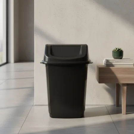 TARRO DE RESIDUOS VAIVEN RECTANGULAR 50 L NEGRO