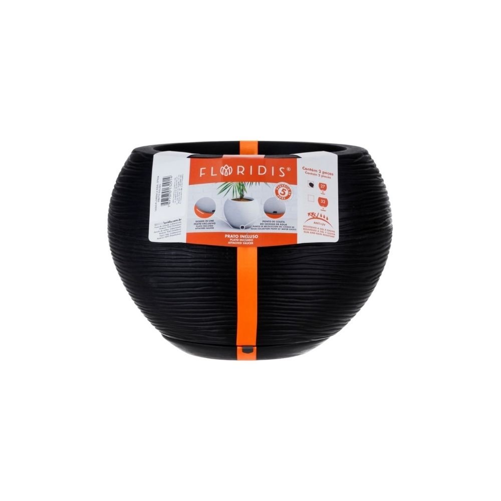 Maceta Rotomoldeada Floridis Florencia Sisal Esfera 15L -Efecto Piedra - Imagen 4