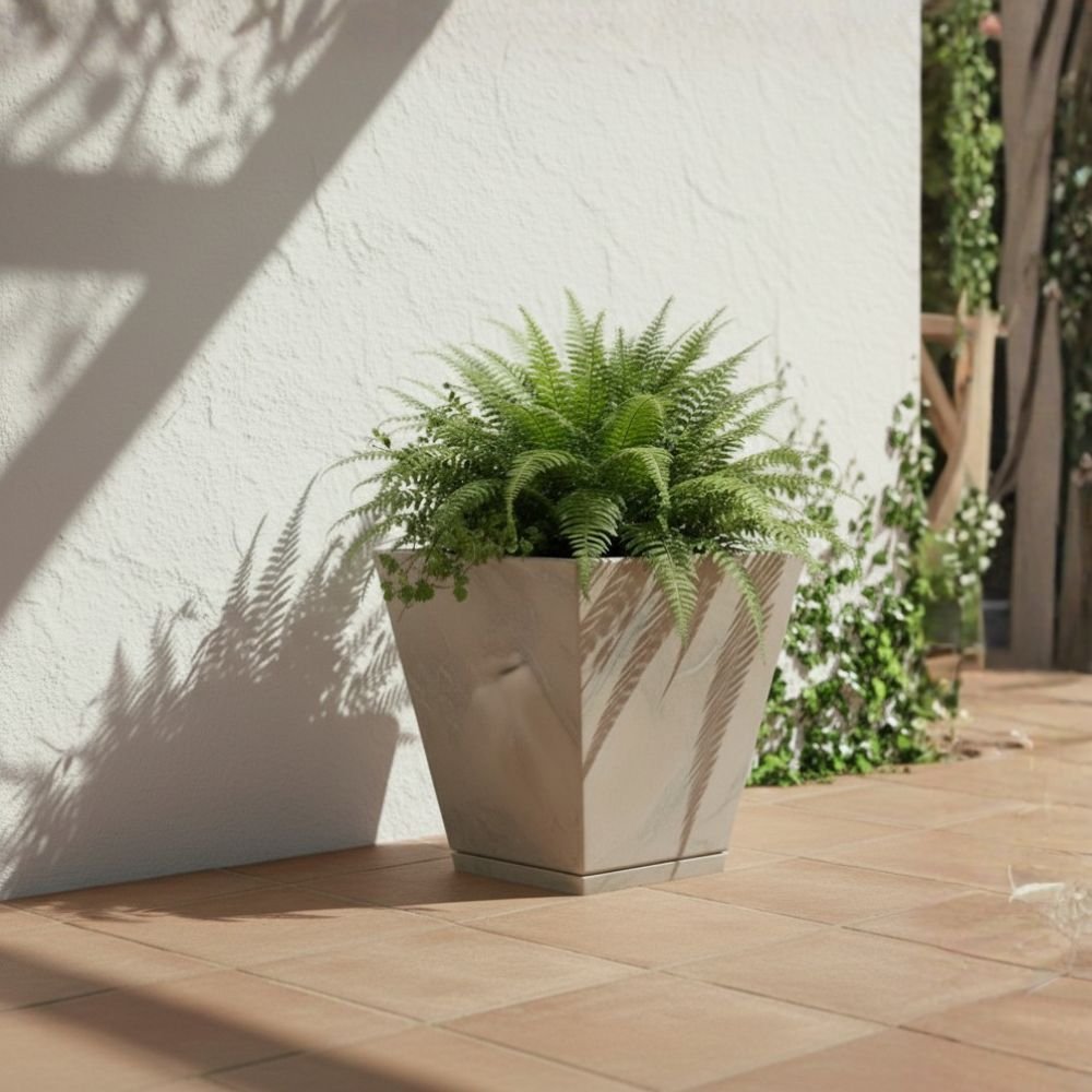 MACETA ZURIQUE MARMORATO 29x34 BEIGE