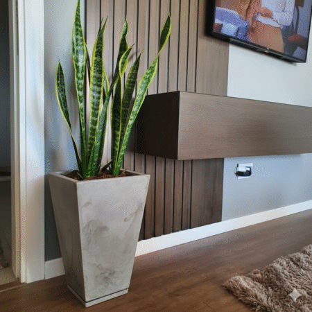 MACETA ZURIQUE MARMORATO 32x55 BLANCO