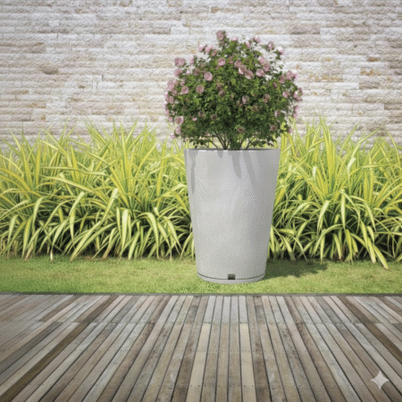 MACETA GENEBRA MARMORATO 38x57 BLANCO