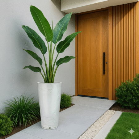 MACETA GENEBRA MARMORATO 40x80 BLANCO