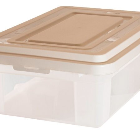 Pack X6 Cajas Organizadoras Transparente Plástico 36l Tapa