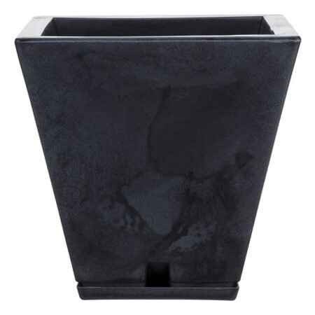 Maceta Piramidal Zurique 29x34 24l Simil Mármol Negro