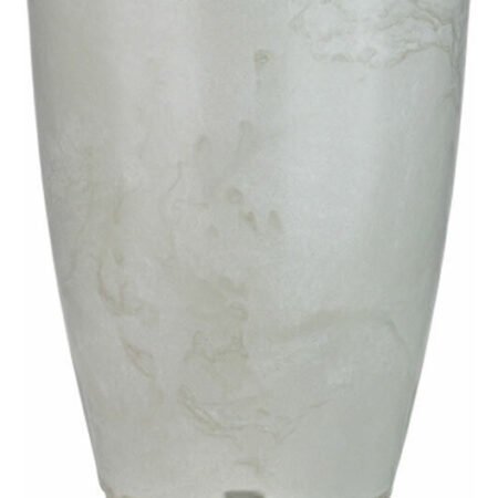 Maceta Amsterdam 29x44 Simil Mármol Rotomoldeada 30l Blanco