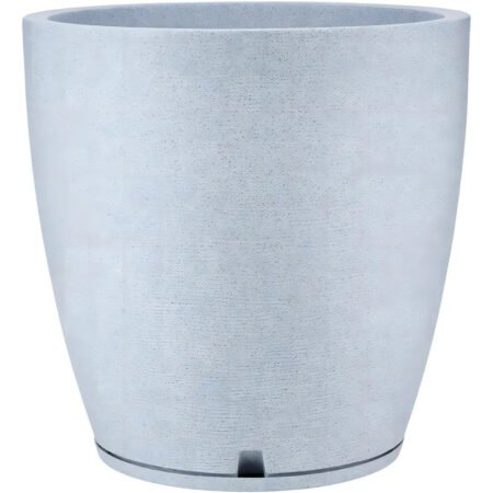 Maceta Amsterdam 49x55 Simil Piedra Rotomoldeada 102l Gris