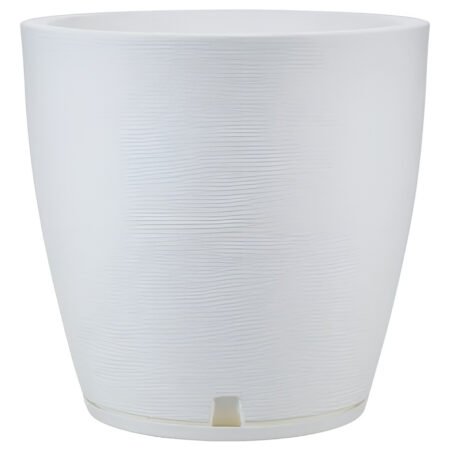 Maceta Amsterdam 40x45 Simil Piedra Rotomoldeada 58l Blanco