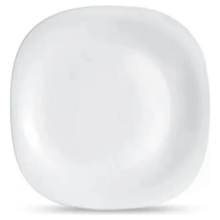 Set X6 Platos Cuadrado Hondo Quadra 22.5 Cm Vidrio Opal