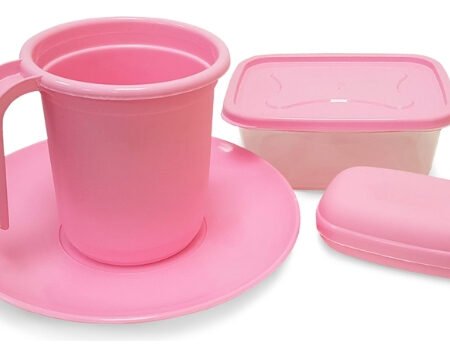 Set X10 Escolar Jardín Vaso + Plato + Jabonera + Taper Niños