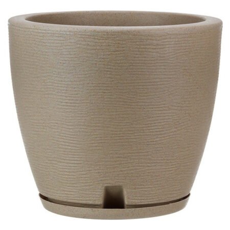 Maceta Amsterdam 69x70 Simil Piedra Rotomoldeada 245l Beige