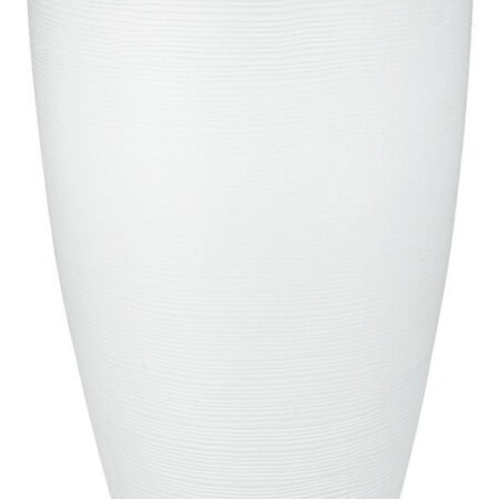 Maceta Amsterdam 35x65 Simil Piedra Rotomoldeada 65l Blanco
