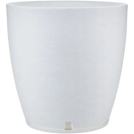 Maceta Amsterdam 69x70 Simil Piedra Rotomoldeada 245l Blanco