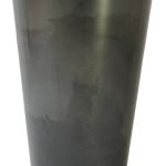 Maceta Grande Cono 40x80 92l Simil Mármol Negro + Plato