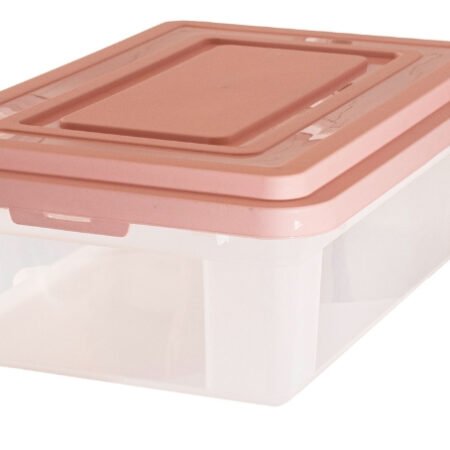 Pack X12 Cajas Organizadoras Transparente Plástico 36l Tapa