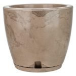 Maceta Amsterdam 27x28 Simil Mármol Rotomoldeada 17l Beige