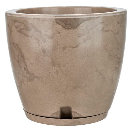Maceta Amsterdam 27x28 Simil Mármol Rotomoldeada 17l Beige