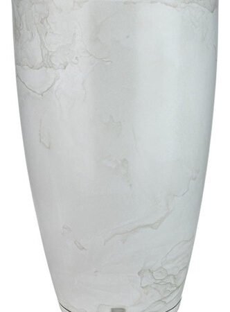 Maceta Amsterdam 35x65 Simil Mármol Rotomoldeada 65l Blanco