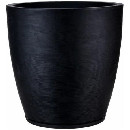 Maceta Amsterdam 69x70 Simil Piedra Rotomoldeada 245l Negro