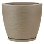 Maceta Amsterdam 27x28 Simil Piedra Rotomoldeada 17l Beige