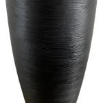 Maceta Amsterdam 35x65 Simil Piedra Rotomoldeada 65l Negro