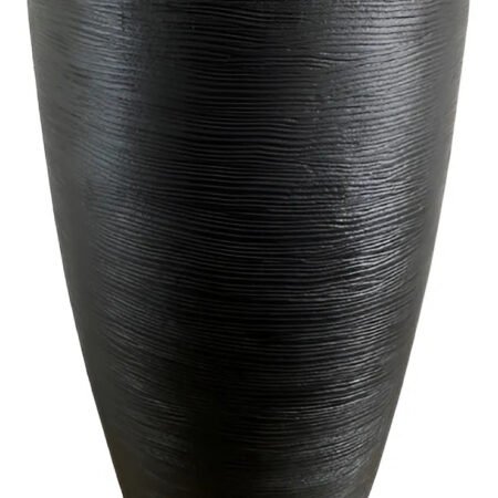 Maceta Amsterdam 35x65 Simil Piedra Rotomoldeada 65l Negro