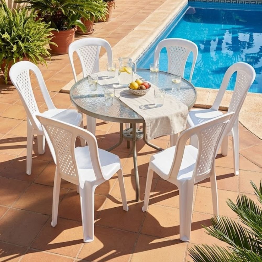 Set x6 Sillas de Jardín Apilables Gemplast Ibiza