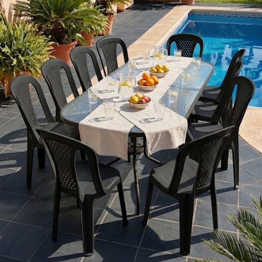 Pack x10 Sillas de Jardín Apilables Gemplast Ibiza